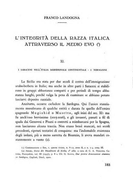 Razza e civilta rivista mensile del Consiglio superiore e della Direzione generale per la demografia e la razza