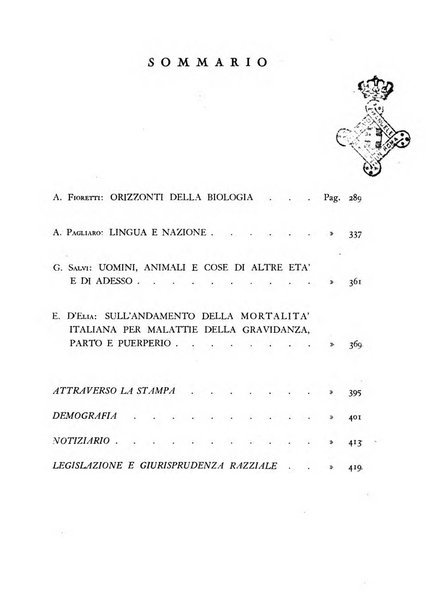 Razza e civilta rivista mensile del Consiglio superiore e della Direzione generale per la demografia e la razza