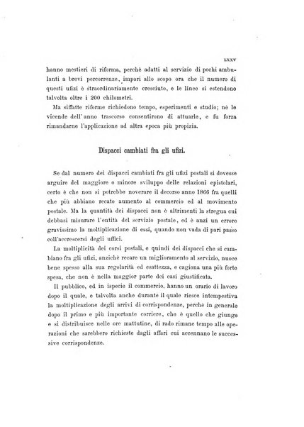 ... relazione sul servizio postale in Italia