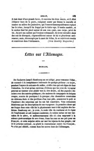 Revue britannique, ou choix d'articles traduits des meilleurs ecrits periodiques de la Grande Bretagne, sur la litterature ...