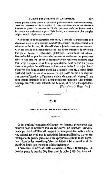 Revue britannique, ou choix d'articles traduits des meilleurs ecrits periodiques de la Grande Bretagne, sur la litterature ...