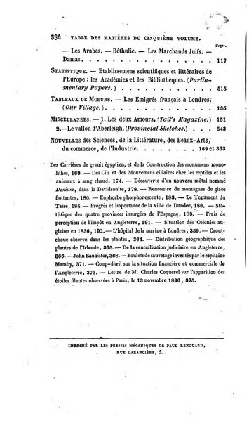 Revue britannique, ou choix d'articles traduits des meilleurs ecrits periodiques de la Grande Bretagne, sur la litterature ...