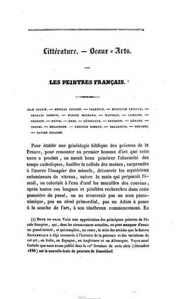 Revue britannique, ou choix d'articles traduits des meilleurs ecrits periodiques de la Grande Bretagne, sur la litterature ...