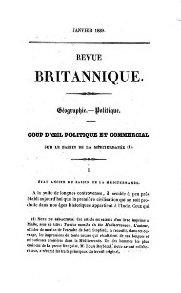 Revue britannique, ou choix d'articles traduits des meilleurs ecrits periodiques de la Grande Bretagne, sur la litterature ...