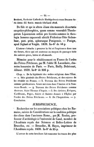 Revue de bibliographie analytique, ou Compte rendu des ouvrages scientifiques et de haute litterature publies en France et a l'etranger ...