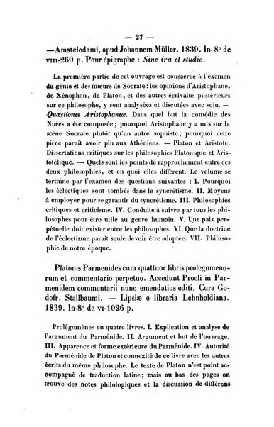 Revue de bibliographie analytique, ou Compte rendu des ouvrages scientifiques et de haute litterature publies en France et a l'etranger ...