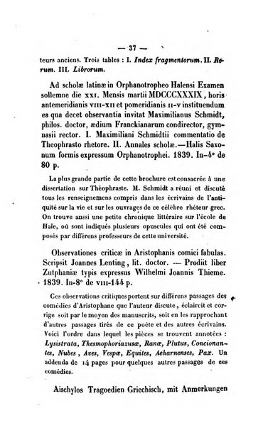 Revue de bibliographie analytique, ou Compte rendu des ouvrages scientifiques et de haute litterature publies en France et a l'etranger ...