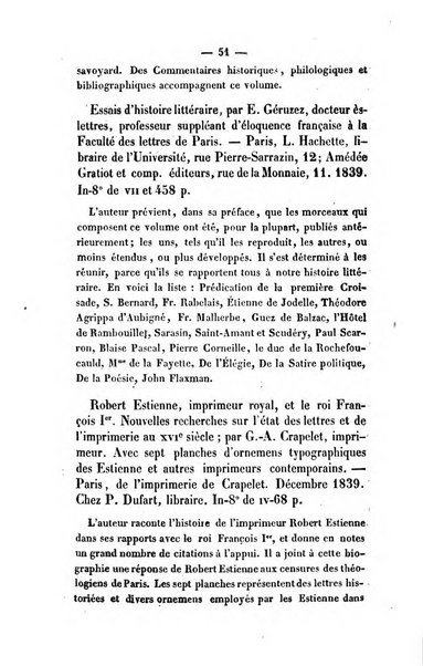 Revue de bibliographie analytique, ou Compte rendu des ouvrages scientifiques et de haute litterature publies en France et a l'etranger ...