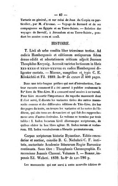 Revue de bibliographie analytique, ou Compte rendu des ouvrages scientifiques et de haute litterature publies en France et a l'etranger ...