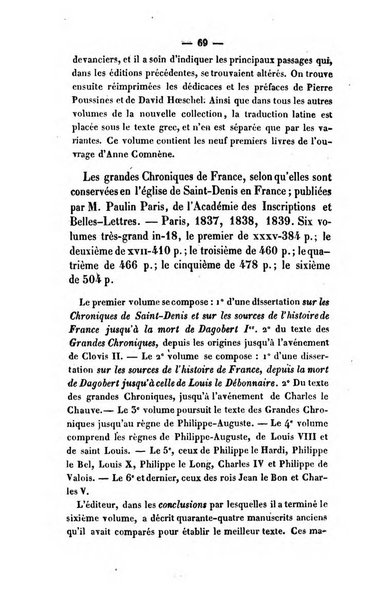 Revue de bibliographie analytique, ou Compte rendu des ouvrages scientifiques et de haute litterature publies en France et a l'etranger ...