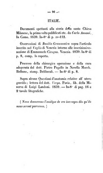 Revue de bibliographie analytique, ou Compte rendu des ouvrages scientifiques et de haute litterature publies en France et a l'etranger ...