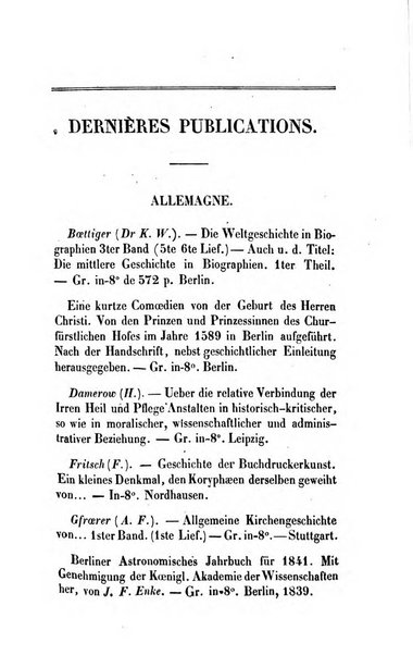 Revue de bibliographie analytique, ou Compte rendu des ouvrages scientifiques et de haute litterature publies en France et a l'etranger ...