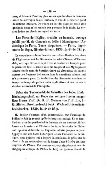 Revue de bibliographie analytique, ou Compte rendu des ouvrages scientifiques et de haute litterature publies en France et a l'etranger ...