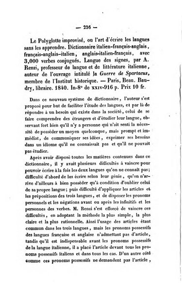 Revue de bibliographie analytique, ou Compte rendu des ouvrages scientifiques et de haute litterature publies en France et a l'etranger ...