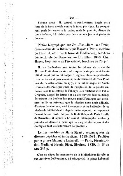 Revue de bibliographie analytique, ou Compte rendu des ouvrages scientifiques et de haute litterature publies en France et a l'etranger ...