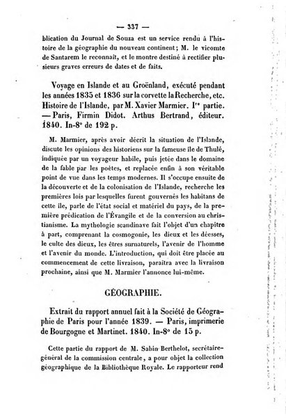 Revue de bibliographie analytique, ou Compte rendu des ouvrages scientifiques et de haute litterature publies en France et a l'etranger ...