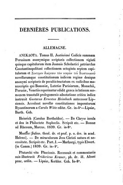 Revue de bibliographie analytique, ou Compte rendu des ouvrages scientifiques et de haute litterature publies en France et a l'etranger ...