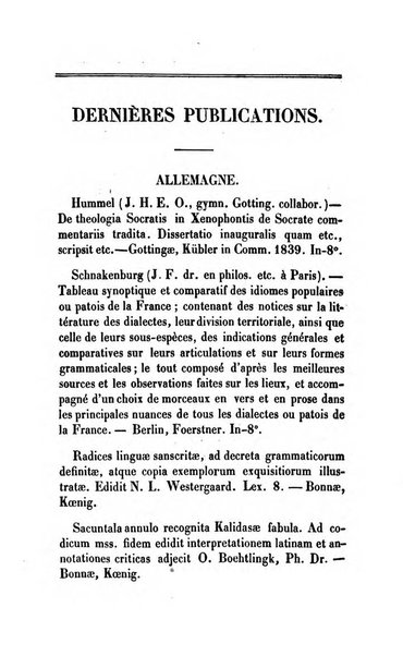 Revue de bibliographie analytique, ou Compte rendu des ouvrages scientifiques et de haute litterature publies en France et a l'etranger ...