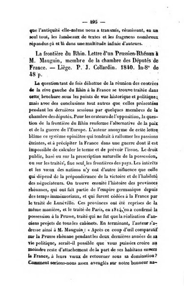 Revue de bibliographie analytique, ou Compte rendu des ouvrages scientifiques et de haute litterature publies en France et a l'etranger ...