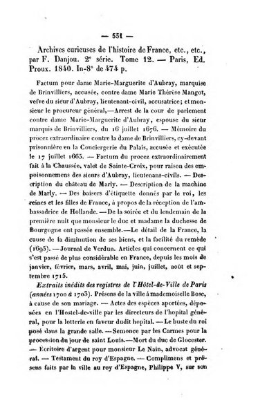 Revue de bibliographie analytique, ou Compte rendu des ouvrages scientifiques et de haute litterature publies en France et a l'etranger ...