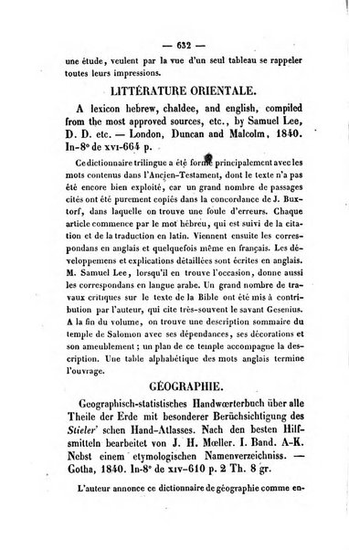 Revue de bibliographie analytique, ou Compte rendu des ouvrages scientifiques et de haute litterature publies en France et a l'etranger ...