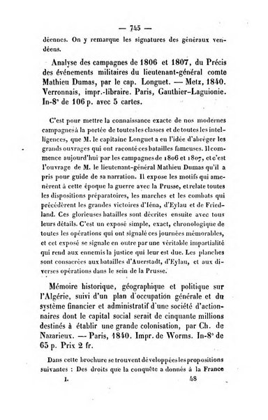 Revue de bibliographie analytique, ou Compte rendu des ouvrages scientifiques et de haute litterature publies en France et a l'etranger ...