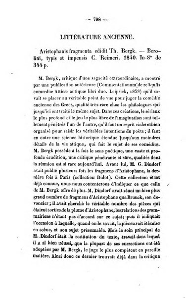 Revue de bibliographie analytique, ou Compte rendu des ouvrages scientifiques et de haute litterature publies en France et a l'etranger ...