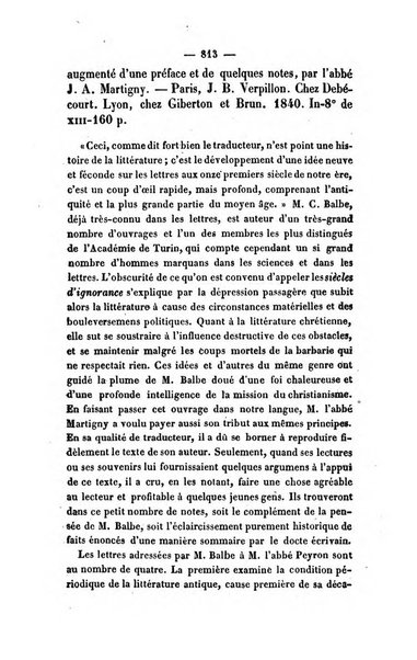 Revue de bibliographie analytique, ou Compte rendu des ouvrages scientifiques et de haute litterature publies en France et a l'etranger ...