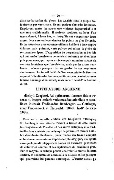 Revue de bibliographie analytique, ou Compte rendu des ouvrages scientifiques et de haute litterature publies en France et a l'etranger ...