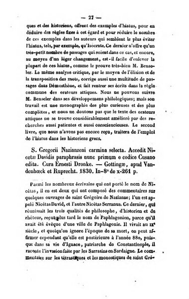 Revue de bibliographie analytique, ou Compte rendu des ouvrages scientifiques et de haute litterature publies en France et a l'etranger ...