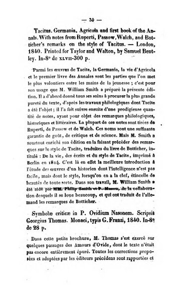 Revue de bibliographie analytique, ou Compte rendu des ouvrages scientifiques et de haute litterature publies en France et a l'etranger ...