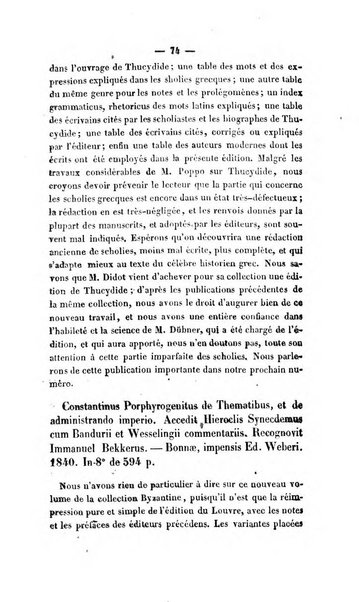 Revue de bibliographie analytique, ou Compte rendu des ouvrages scientifiques et de haute litterature publies en France et a l'etranger ...