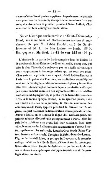 Revue de bibliographie analytique, ou Compte rendu des ouvrages scientifiques et de haute litterature publies en France et a l'etranger ...