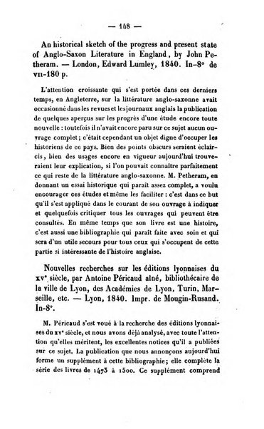 Revue de bibliographie analytique, ou Compte rendu des ouvrages scientifiques et de haute litterature publies en France et a l'etranger ...