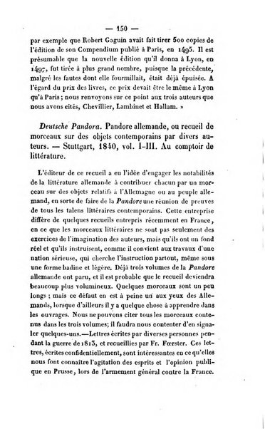 Revue de bibliographie analytique, ou Compte rendu des ouvrages scientifiques et de haute litterature publies en France et a l'etranger ...