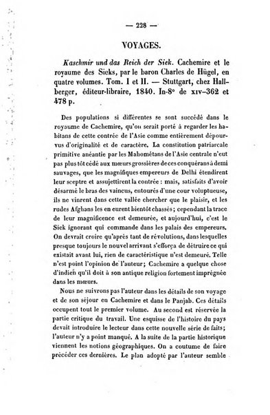 Revue de bibliographie analytique, ou Compte rendu des ouvrages scientifiques et de haute litterature publies en France et a l'etranger ...