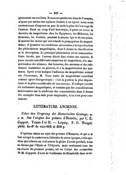 Revue de bibliographie analytique, ou Compte rendu des ouvrages scientifiques et de haute litterature publies en France et a l'etranger ...