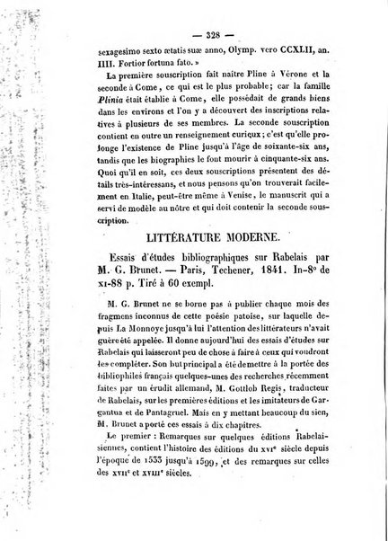 Revue de bibliographie analytique, ou Compte rendu des ouvrages scientifiques et de haute litterature publies en France et a l'etranger ...