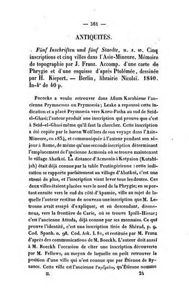 Revue de bibliographie analytique, ou Compte rendu des ouvrages scientifiques et de haute litterature publies en France et a l'etranger ...