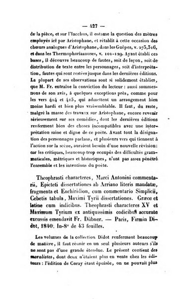 Revue de bibliographie analytique, ou Compte rendu des ouvrages scientifiques et de haute litterature publies en France et a l'etranger ...