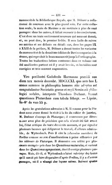 Revue de bibliographie analytique, ou Compte rendu des ouvrages scientifiques et de haute litterature publies en France et a l'etranger ...