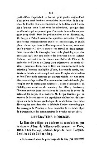 Revue de bibliographie analytique, ou Compte rendu des ouvrages scientifiques et de haute litterature publies en France et a l'etranger ...