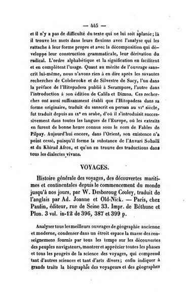 Revue de bibliographie analytique, ou Compte rendu des ouvrages scientifiques et de haute litterature publies en France et a l'etranger ...