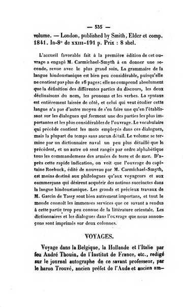 Revue de bibliographie analytique, ou Compte rendu des ouvrages scientifiques et de haute litterature publies en France et a l'etranger ...