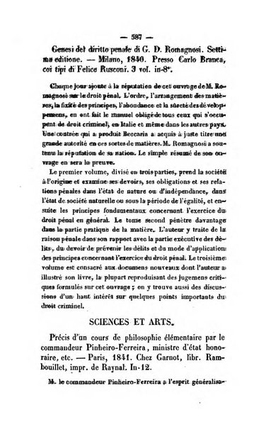 Revue de bibliographie analytique, ou Compte rendu des ouvrages scientifiques et de haute litterature publies en France et a l'etranger ...