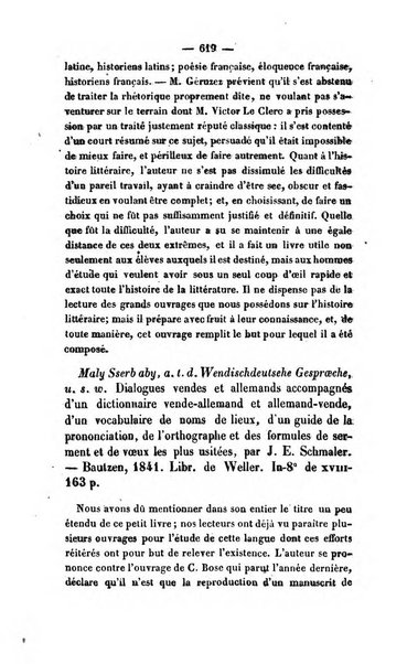 Revue de bibliographie analytique, ou Compte rendu des ouvrages scientifiques et de haute litterature publies en France et a l'etranger ...