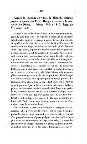 Revue de bibliographie analytique, ou Compte rendu des ouvrages scientifiques et de haute litterature publies en France et a l'etranger ...