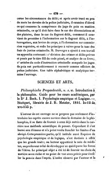 Revue de bibliographie analytique, ou Compte rendu des ouvrages scientifiques et de haute litterature publies en France et a l'etranger ...