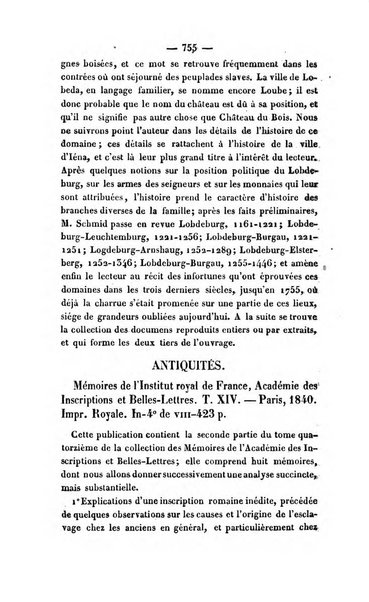 Revue de bibliographie analytique, ou Compte rendu des ouvrages scientifiques et de haute litterature publies en France et a l'etranger ...