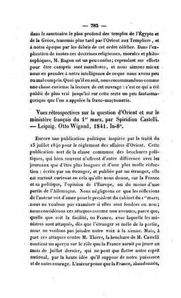 Revue de bibliographie analytique, ou Compte rendu des ouvrages scientifiques et de haute litterature publies en France et a l'etranger ...